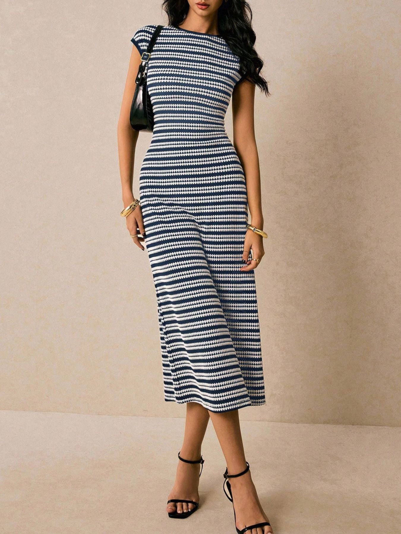 Rayée Midi Dress