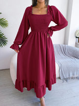 Volante Midi Dress