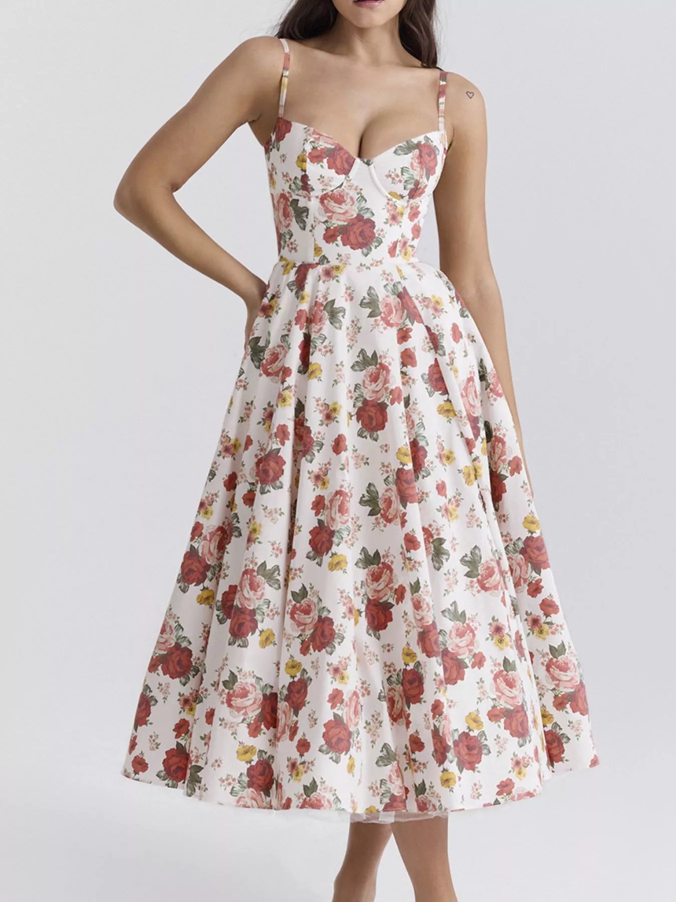Rosette Midi Dress